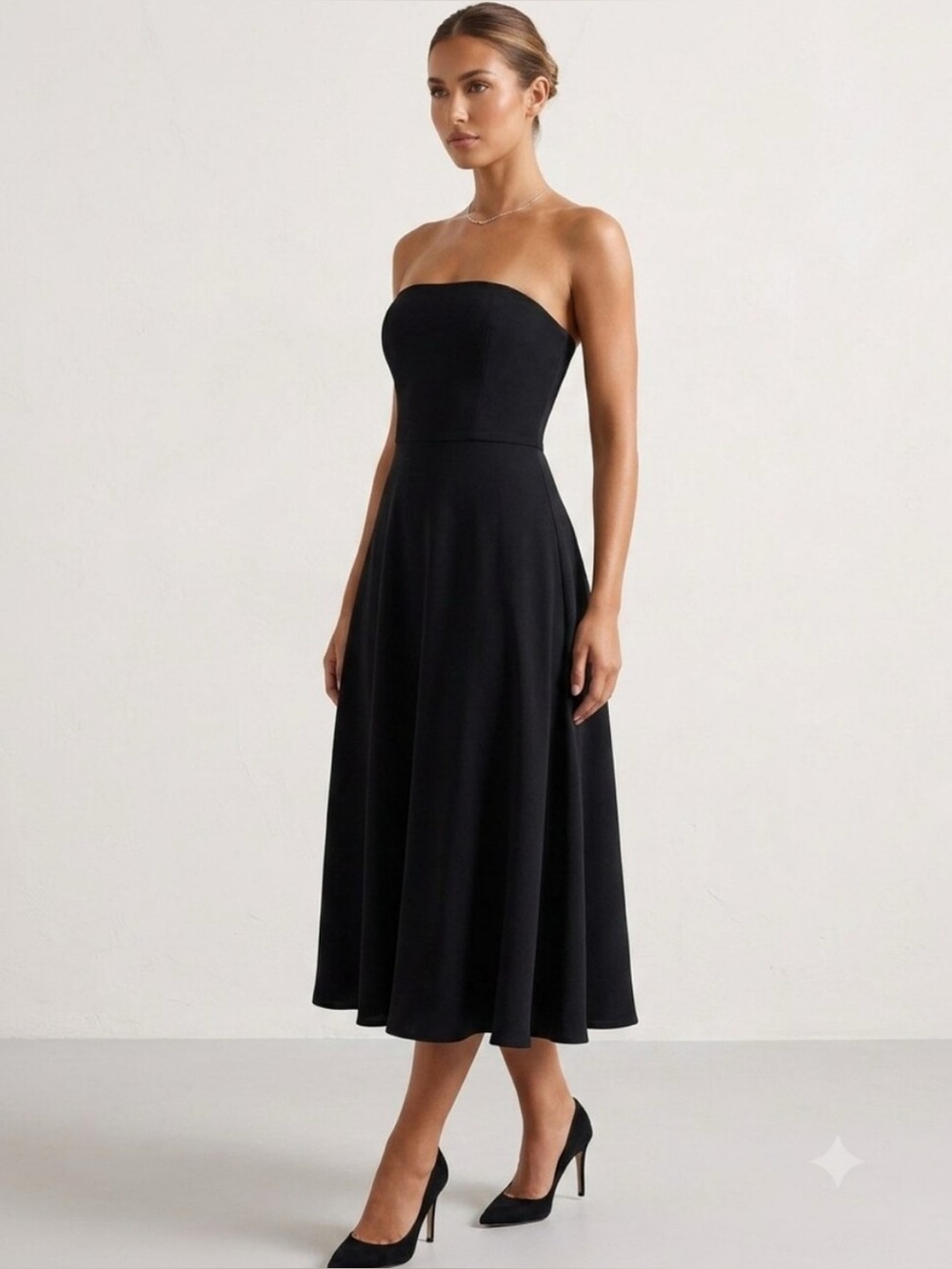 Banana Republic Black Strapless A-Line Dress